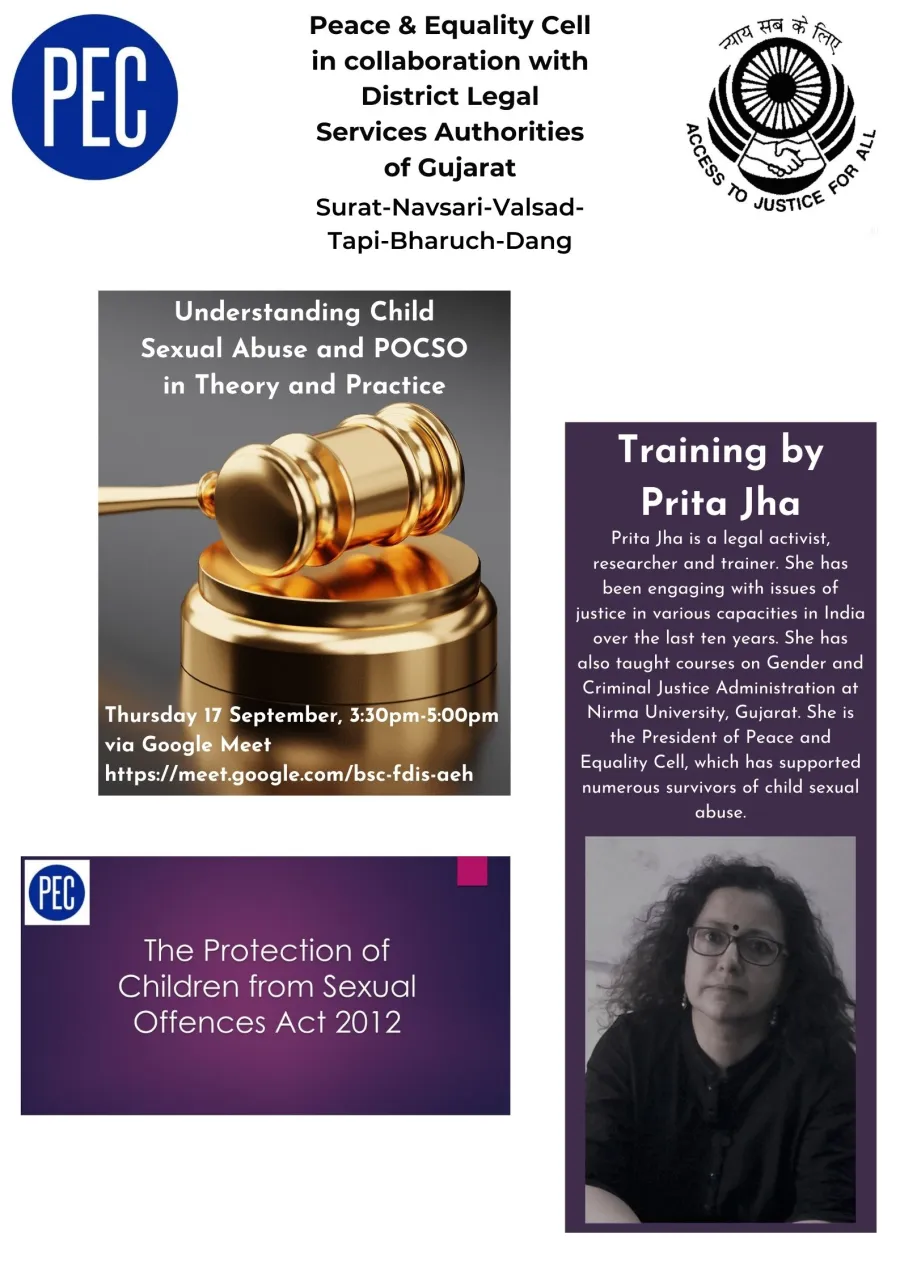 A series of Legal Training Webinars on Child sexual abuse & POCSO with all District Legal Services Authority